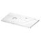 Arezzo Marble Floating Basin Shelf (White Carrara - 500mm Wide)