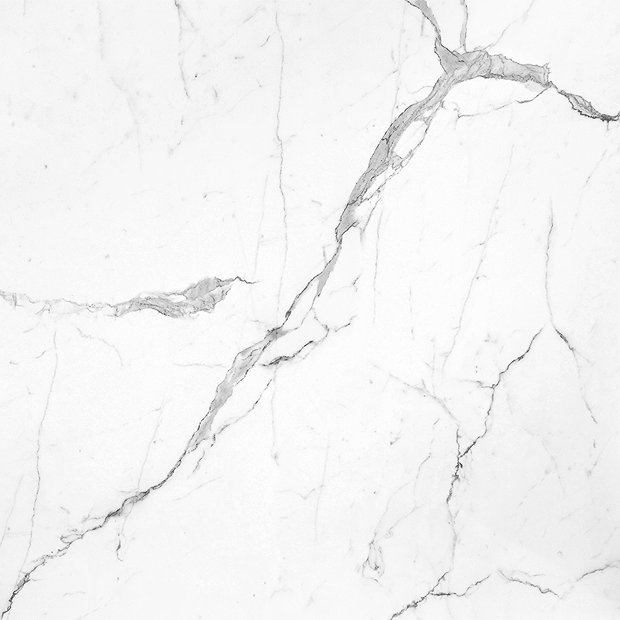 Arezzo Marble Floating Basin Shelf (White Carrara 500mm Wide)