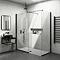 Arezzo Matt Black 10mm Glass 1700 x 800 Wet Room