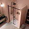 Arezzo Matt Black 1000mm Frameless Sliding Shower Door