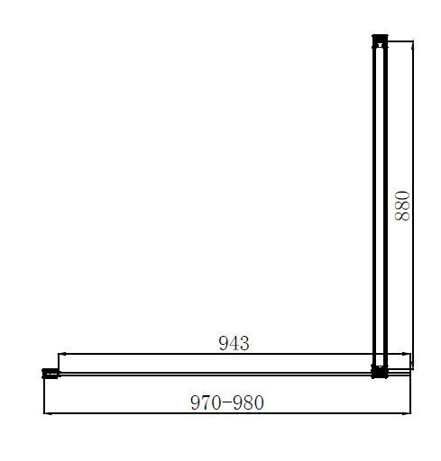 Arezzo Matt Black 10mm Glass 1700 x 700 Wet Room