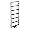 Arezzo Matt Black 1200 x 500 Ladder Heated Towel Rail  Standard Large Image