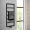 Arezzo Matt Black 1200 x 500 Ladder Heated Towel Rail