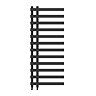 Arezzo Matt Black 1200 x 500mm 12 Bar Designer Heated Towel Rail