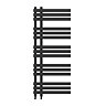 Arezzo Matt Black 1200 x 500mm 15 Bar Designer Heated Towel Rail