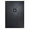 Arezzo Matt Black 1200 x 800 Frameless Sliding Door Shower Enclosure with Black Tray  Feature Large 