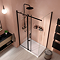 Arezzo Matt Black 1200 x 800 Frameless Sliding Door Shower Enclosure