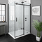 Arezzo Matt Black 1200 x 800 Frameless Sliding Door Shower Enclosure