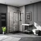 Arezzo Matt Black 1200 x 900 Frameless Sliding Door Shower Enclosure with Black Tray  Newest Large I