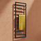 Arezzo Designer Heated Towel Rail - Geometric Style, Matt Black, 1380mm x 600mm