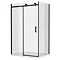 Arezzo Matt Black 1400 x 800mm Frameless Sliding Door Shower Enclosure Profile Large Image
