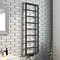 Arezzo Matt Black 1500 x 500 Ladder Heated Towel Rail Large Image