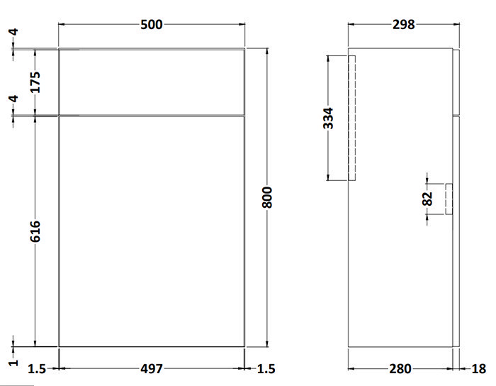 Arezzo Matt Black 2-In-1 Wash Basin & Toilet (500mm Wide x 300mm) incl. Matt Black Flush