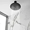 Arezzo Matt Black 2-Way Thermostatic Shower with Diverter, Fixed Shower Head and Hand Shower Profil
