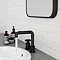 Arezzo Matt Black 2TH Industrial Style Deck Mounted Basin Mixer Large Image