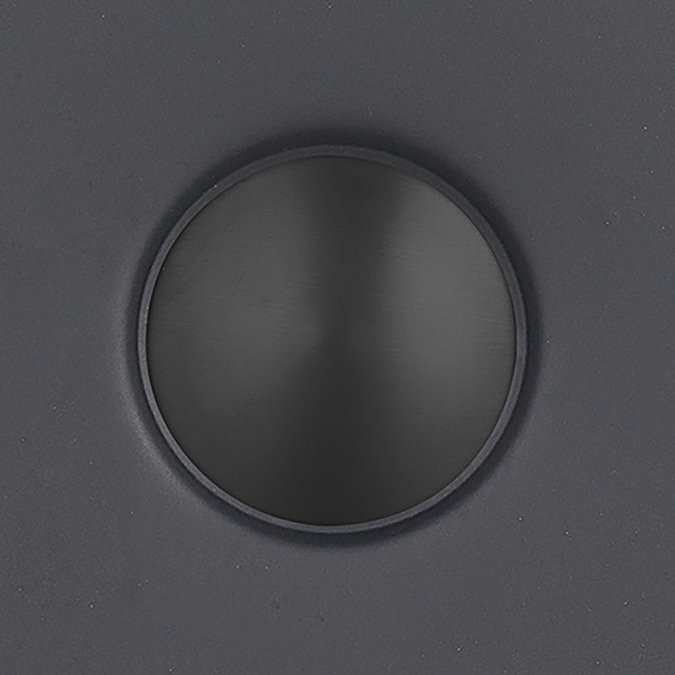 Arezzo Matt Black 360mm Round Stainless Steel Counter Top Basin + Waste  Profile Large Image