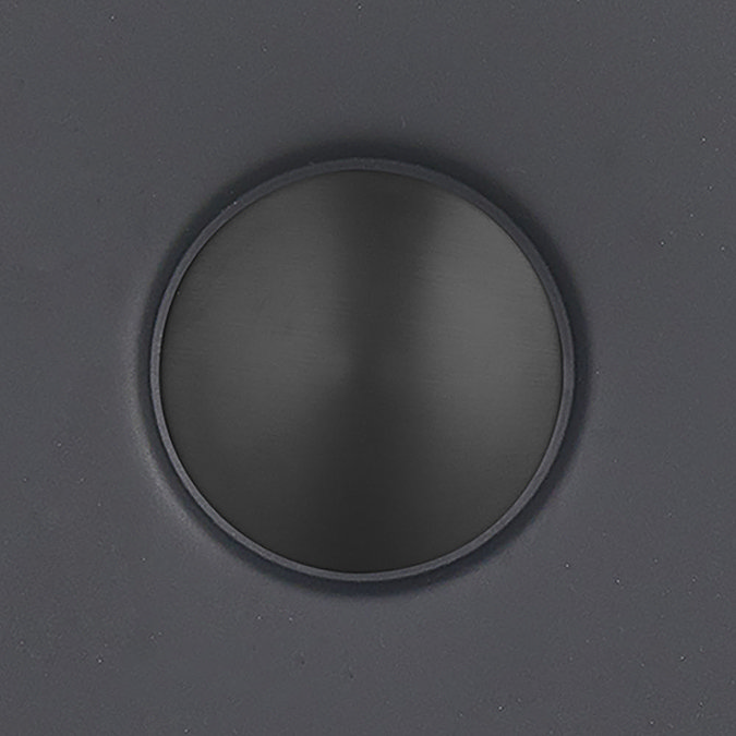 Arezzo Matt Black 360mm Round Stainless Steel Counter Top Basin + Waste Profile Large Image