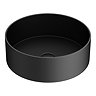 Arezzo Matt Black 360mm Round Stainless Steel Counter Top Basin + Waste