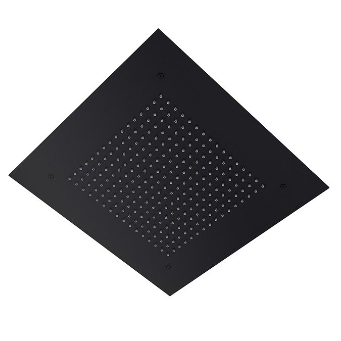 Arezzo Matt Black 400 x 400mm Recessed Ceiling Mounted Square Shower Head  Standard Large Image
