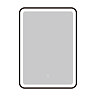 Arezzo Matt Black 500 x 700 LED Illuminated Border Mirror incl. Touch Sensor, Dimmer + Anti-Fog