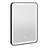 Arezzo Matt Black 500 x 700 LED Illuminated Border Mirror with Touch Sensor + Anti-Fog