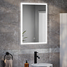 Arezzo 500 x 700mm Recessed LED Illuminated Bathroom Mirror Cabinet with Shaver Socket & Anti-Fog