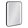 Arezzo Matt Black 500 x 700mm Rectangular LED Illuminated Anti-Fog Bathroom Mirror