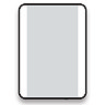 Arezzo Matt Black 500 x 700mm Rectangular LED Illuminated Anti-Fog Bathroom Mirror