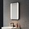 Arezzo Matt Black 500 x 700mm Rectangular LED Illuminated Bathroom Mirror