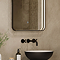 Arezzo Matt Black 500 x 700mm Rectangular LED Illuminated Bathroom Mirror with Touch Sensor & Anti-Fog