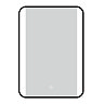 Arezzo Matt Black 500 x 700mm Rectangular LED Mirror with Anti-Fog, Touch Control & Colour Changing Light