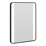 Arezzo Matt Black 500 x 700mm Rectangular LED Mirror with Anti-Fog, Touch Control & Colour Changing Light