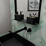 Arezzo Matt Black 500 x 750mm Mirror with Shelf  Feature Large Image