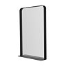 Arezzo Matt Black 500 x 750mm Mirror with Shelf Large Image