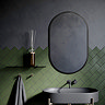 Arezzo Matt Black 500 x 800mm Capsule Mirror  Profile Large Image