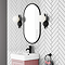 Arezzo Matt Black 500 x 800mm Capsule Mirror