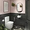 Arezzo Matt Black 500 x 800mm Capsule Mirror Standard Large Image