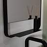 Arezzo Matt Black 550 x 1000mm Mirror with Shelf  Standard Large Image