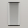 Arezzo Matt Black 600 x 1200mm Rectangular LED Illuminated Anti-Fog Bathroom Mirror