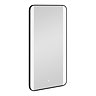 Arezzo Matt Black 600 x 1200mm Rectangular LED Illuminated Anti-Fog Bathroom Mirror  Feature Large Image