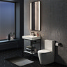 Arezzo Matt Black 600 x 1200mm Rectangular LED Illuminated Anti-Fog Bathroom Mirror  Standard Large Image