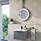 Arezzo Matt Black 600mm Double-Sided LED Illuminated Hanging Mirror with Infrared Sensor & Anti-Fog