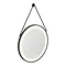 Arezzo Matt Black 600mm Round LED Illuminated Anti-Fog Bathroom Mirror  Feature Large Image
