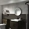 Arezzo Matt Black 600mm Round LED Illuminated Bathroom Mirror with Infrared Sensor & Anti-Fog  Featu
