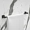 Arezzo Matt Black 600mm Towel Rail  Profile Large Image