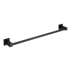 Arezzo Matt Black 600mm Towel Rail Large Image