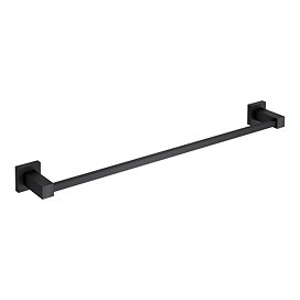 Arezzo Matt Black 600mm Towel Rail Large Image