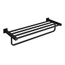 Arezzo Matt Black 600mm Towel Shelf  Profile Large Image