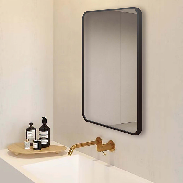 Matt Black Framed Bathroom Mirror | Victorian Plumbing