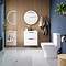 Arezzo Matt Black 700mm Round LED Illuminated Anti-Fog Bathroom Mirror